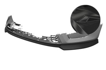CSR Frontspoiler | Cup-Spoilerlippe mit ABE für Ford Mondeo MK4 (BA7) CSL844-C Carbon Look Hochglanz (keine Lackierung erforderlich)