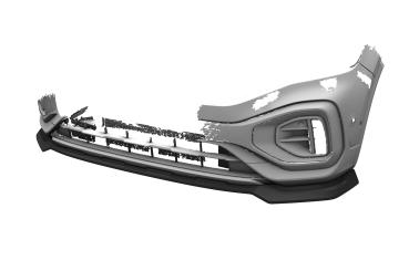 CSR Frontspoiler | Cup-Spoilerlippe mit ABE für VW T-Roc (A1) R-Line CSL851-G Glossy schwarz Hochglanz (keine Lackierung erforderlich)