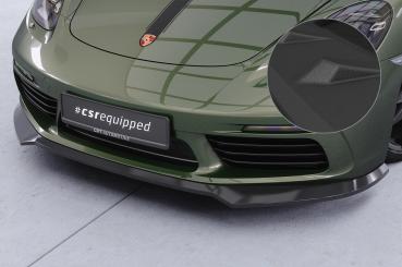 CSR Frontspoiler | Cup-Spoilerlippe mit ABE für Porsche 718 Boxster 982 / 718 Cayman 982 CSL853-S strukturiert schwarz matt (keine Lackierung erforderlich)