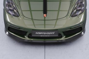 CSR Frontspoiler | Cup-Spoilerlippe mit ABE für Porsche 718 Boxster 982 / 718 Cayman 982 CSL853-L Lackierung erforderlich (unlackiert roh)