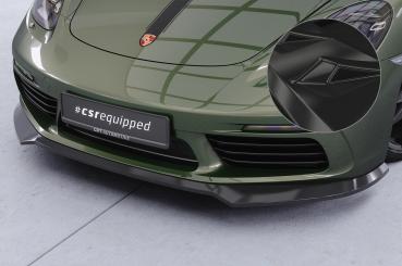 CSR Frontspoiler | Cup-Spoilerlippe mit ABE für Porsche 718 Boxster 982 / 718 Cayman 982 CSL853-G Glossy schwarz Hochglanz (keine Lackierung erforderlich)