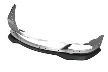 CSR Frontspoiler | Cup-Spoilerlippe mit ABE für BMW 6er E63 / E64 CSL854-G Glossy schwarz Hochglanz (keine Lackierung erforderlich)