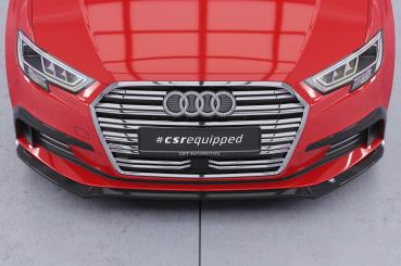 CSR Frontspoiler | Cup-Spoilerlippe mit ABE für Audi A3 8V CSL857-C Carbon Look Hochglanz (keine Lackierung erforderlich)