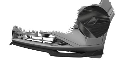 CSR Frontspoiler | Cup-Spoilerlippe mit ABE für Nissan Qashqai (J12) CSL866-C Carbon Look Hochglanz (keine Lackierung erforderlich)