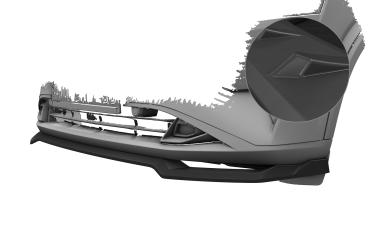 CSR Frontspoiler | Cup-Spoilerlippe mit ABE für Nissan Qashqai (J12) CSL866-L Lackierung erforderlich (unlackiert roh)