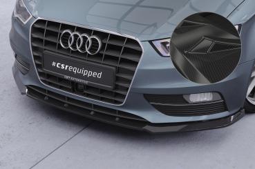 CSR Frontspoiler | Cup-Spoilerlippe mit ABE für Audi A3 8V CSL870-C Carbon Look Hochglanz (keine Lackierung erforderlich)