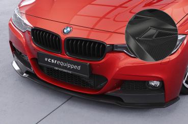 CSR Frontspoiler | Cup-Spoilerlippe mit ABE für BMW 3er F30 / F31 CSL871-C Carbon Look Hochglanz (keine Lackierung erforderlich)