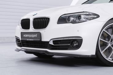 CSR Frontspoiler | Cup-Spoilerlippe mit ABE für BMW 5er F10 / F11 CSL872-C Carbon Look Hochglanz (keine Lackierung erforderlich)