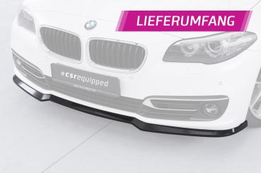 CSR Frontspoiler | Cup-Spoilerlippe mit ABE für BMW 5er F10 / F11 CSL872-C Carbon Look Hochglanz (keine Lackierung erforderlich)