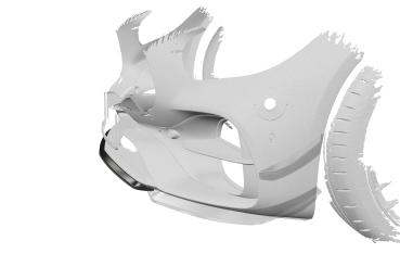 CSR Frontspoiler | Cup-Spoilerlippe mit ABE für Mercedes Benz AMG GT (190) CSL874-G Glossy schwarz Hochglanz (keine Lackierung erforderlich)