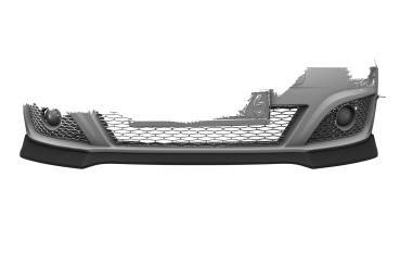 CSR Frontspoiler | Cup-Spoilerlippe mit ABE für Seat Leon 2 (Typ 1P) CSL876-L Lackierung erforderlich (unlackiert roh)