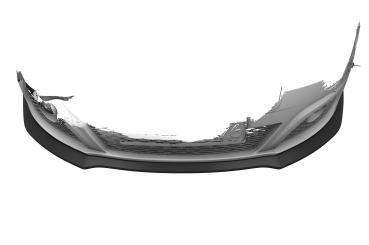 CSR Frontspoiler | Cup-Spoilerlippe mit ABE für Seat Leon 2 (Typ 1P) CSL876-L Lackierung erforderlich (unlackiert roh)