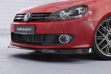 CSR Frontspoiler | Cup-Spoilerlippe mit ABE für VW Golf 6 (Typ 5K1) CSL877-C Carbon Look Hochglanz (keine Lackierung erforderlich)