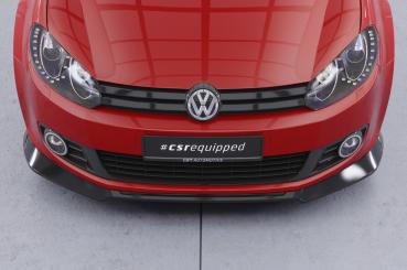 CSR Frontspoiler | Cup-Spoilerlippe mit ABE für VW Golf 6 (Typ 5K1) CSL877-C Carbon Look Hochglanz (keine Lackierung erforderlich)