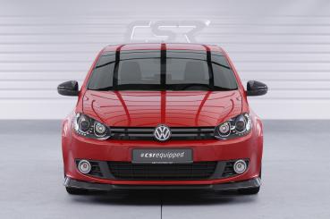 CSR Frontspoiler | Cup-Spoilerlippe mit ABE für VW Golf 6 (Typ 5K1) CSL877-C Carbon Look Hochglanz (keine Lackierung erforderlich)