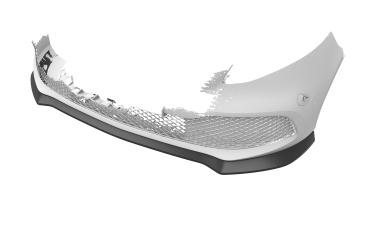 CSR Frontspoiler | Cup-Spoilerlippe mit ABE für Mercedes-Benz V-Klasse 447 / EQV CSL880-S strukturiert schwarz matt (keine Lackierung erforderlich)