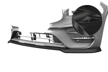 CSR Frontspoiler | Cup-Spoilerlippe mit ABE für Mercedes Benz GLB X247 CSL884-G Glossy schwarz Hochglanz (keine Lackierung erforderlich)