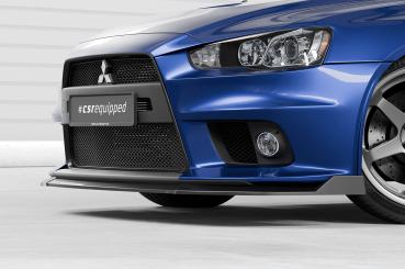 CSR Frontspoiler | Cup-Spoilerlippe mit ABE für Mitsubishi Lancer Evolution X CSL887-G Glossy schwarz Hochglanz (keine Lackierung erforderlich)