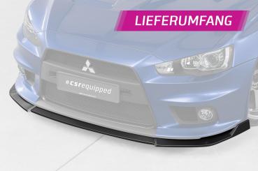 CSR Frontspoiler | Cup-Spoilerlippe mit ABE für Mitsubishi Lancer Evolution X CSL887-G Glossy schwarz Hochglanz (keine Lackierung erforderlich)