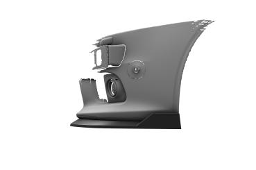 CSR Frontspoiler | Cup-Spoilerlippe mit ABE für Mitsubishi Lancer Evolution X CSL887-G Glossy schwarz Hochglanz (keine Lackierung erforderlich)