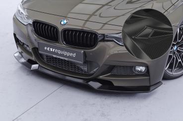 CSR Frontspoiler | Cup-Spoilerlippe mit ABE für BMW 3er F30 / F31 CSL892-C Carbon Look Hochglanz (keine Lackierung erforderlich)