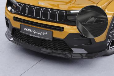 CSR Frontspoiler | Cup-Spoilerlippe mit ABE für Jeep Avenger CSL895-C Carbon Look Hochglanz (keine Lackierung erforderlich)