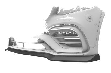 CSR Frontspoiler | Cup-Spoilerlippe mit ABE für Mercedes Benz GLC X253 / C253 CSL896-C Carbon Look Hochglanz (keine Lackierung erforderlich)