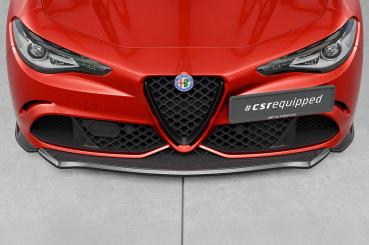 CSR Frontspoiler | Cup-Spoilerlippe mit ABE für Alfa Romeo Giulia Quadrifoglio CSL902-G Glossy schwarz Hochglanz (keine Lackierung erforderlich)