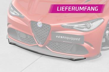 CSR Frontspoiler | Cup-Spoilerlippe mit ABE für Alfa Romeo Giulia Quadrifoglio CSL902-G Glossy schwarz Hochglanz (keine Lackierung erforderlich)