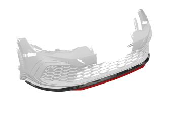 CSR Frontspoiler | Cup-Spoilerlippe mit ABE für VW Golf 8 CSL903-S strukturiert schwarz matt (keine Lackierung erforderlich)