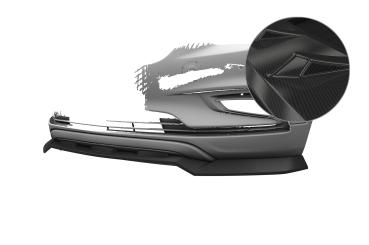 CSR Frontspoiler | Cup-Spoilerlippe mit ABE für Opel Mokka X CSL904-C Carbon Look Hochglanz (keine Lackierung erforderlich)