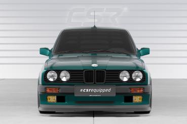 CSR Frontspoiler | Cup-Spoilerlippe mit ABE für BMW 3er E30 Coupe CSL906-C Carbon Look Hochglanz (keine Lackierung erforderlich)