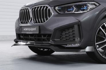 CSR Frontspoiler | Cup-Spoilerlippe mit ABE für BMW X6 (G06) Basis CSL909-G Glossy schwarz Hochglanz (keine Lackierung erforderlich)