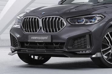 CSR Frontspoiler | Cup-Spoilerlippe mit ABE für BMW X6 (G06) Basis CSL909-G Glossy schwarz Hochglanz (keine Lackierung erforderlich)