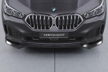 CSR Frontspoiler | Cup-Spoilerlippe mit ABE für BMW X6 (G06) Basis CSL909-G Glossy schwarz Hochglanz (keine Lackierung erforderlich)