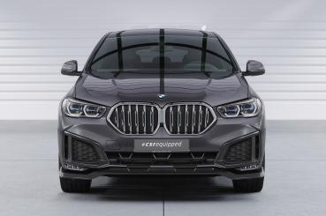 CSR Frontspoiler | Cup-Spoilerlippe mit ABE für BMW X6 (G06) Basis CSL909-G Glossy schwarz Hochglanz (keine Lackierung erforderlich)