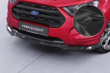 CSR Frontspoiler | Cup-Spoilerlippe mit ABE für Ford Ecosport MK2 ST-Line CSL910-C Carbon Look Hochglanz (keine Lackierung erforderlich)