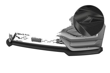 CSR Frontspoiler | Cup-Spoilerlippe mit ABE für Ford Edge MK2 ST-Line CSL912-C Carbon Look Hochglanz (keine Lackierung erforderlich)