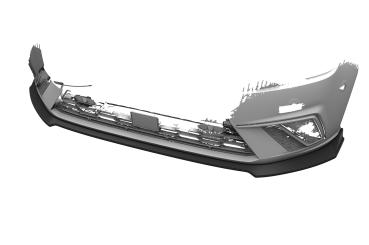 CSR Frontspoiler | Cup-Spoilerlippe mit ABE für Seat Ibiza 5 (6F) CSL918-S strukturiert schwarz matt (keine Lackierung erforderlich)