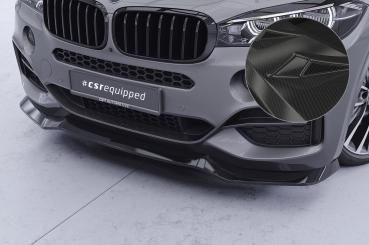 CSR Frontspoiler | Cup-Spoilerlippe mit ABE für BMW X5 (F15) M-Paket CSL934-C Carbon Look Hochglanz (keine Lackierung erforderlich)