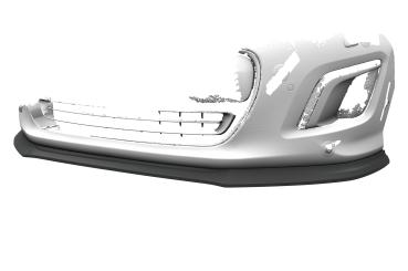 CSR Frontspoiler | Cup-Spoilerlippe mit ABE für Peugeot 308CC CSL938-G Glossy schwarz Hochglanz (keine Lackierung erforderlich)