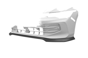 CSR Frontspoiler | Cup-Spoilerlippe mit ABE für VW Golf 8 CSL940-C Carbon Look Hochglanz (keine Lackierung erforderlich)