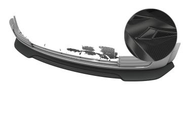 CSR Frontspoiler | Cup-Spoilerlippe mit ABE für Audi A2 (8Z) CSL942-C Carbon Look Hochglanz (keine Lackierung erforderlich)