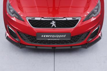 CSR Frontspoiler | Cup-Spoilerlippe mit ABE für Peugeot 308 GTi CSL944-G Glossy schwarz Hochglanz (keine Lackierung erforderlich)