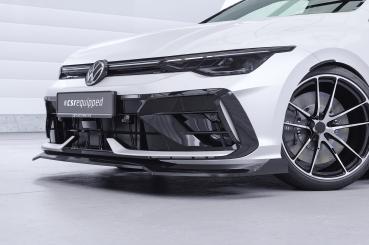 CSR Frontspoiler | Cup-Spoilerlippe mit ABE für VW Golf 8 R CSL947-C Carbon Look Hochglanz (keine Lackierung erforderlich)