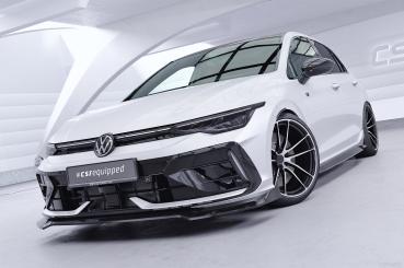 CSR Frontspoiler | Cup-Spoilerlippe mit ABE für VW Golf 8 R CSL947-C Carbon Look Hochglanz (keine Lackierung erforderlich)