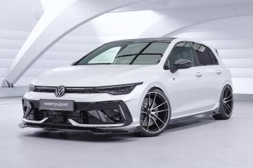 CSR Frontspoiler | Cup-Spoilerlippe mit ABE für VW Golf 8 R CSL947-C Carbon Look Hochglanz (keine Lackierung erforderlich)