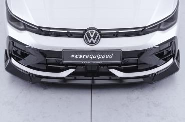 CSR Frontspoiler | Cup-Spoilerlippe mit ABE für VW Golf 8 R CSL947-C Carbon Look Hochglanz (keine Lackierung erforderlich)