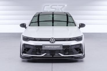 CSR Frontspoiler | Cup-Spoilerlippe mit ABE für VW Golf 8 R CSL947-C Carbon Look Hochglanz (keine Lackierung erforderlich)