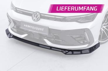 CSR Frontspoiler | Cup-Spoilerlippe mit ABE für VW Golf 8 R CSL947-C Carbon Look Hochglanz (keine Lackierung erforderlich)